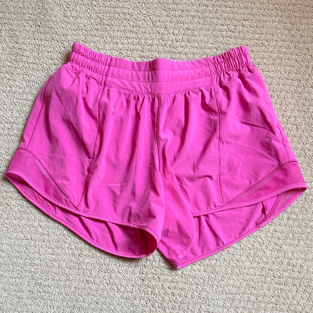 Lululemon Speed Up Mid-Rise Lined Short. Sonic Pink. 4” inseam. Size 6.